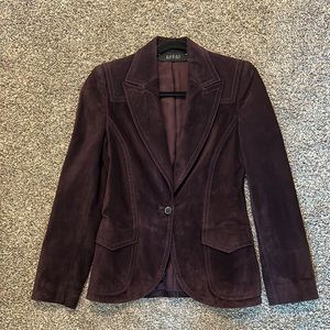 Gucci Plum Suede Leather Blazer